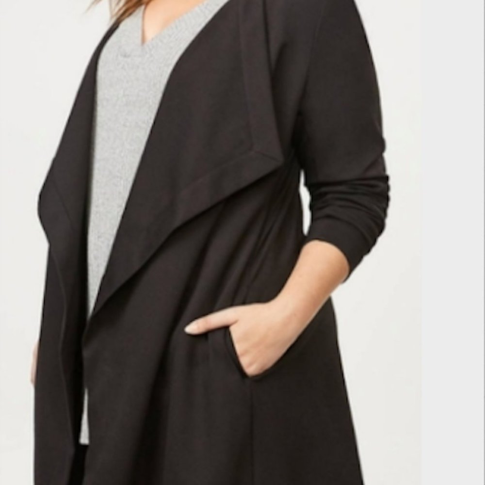 Drape Front Midi Jacket